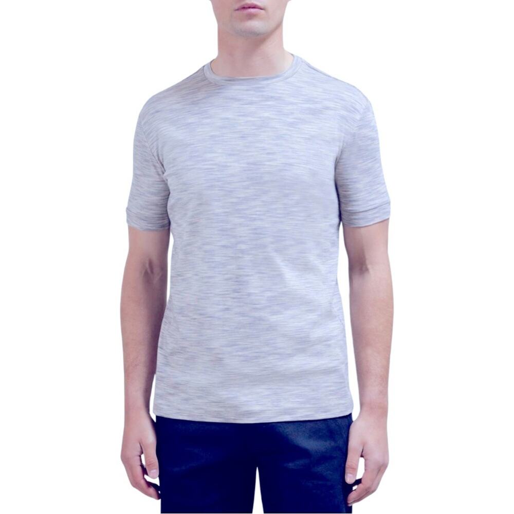 Men’s River Island Light Blue Heather Knit Crew Neck Top